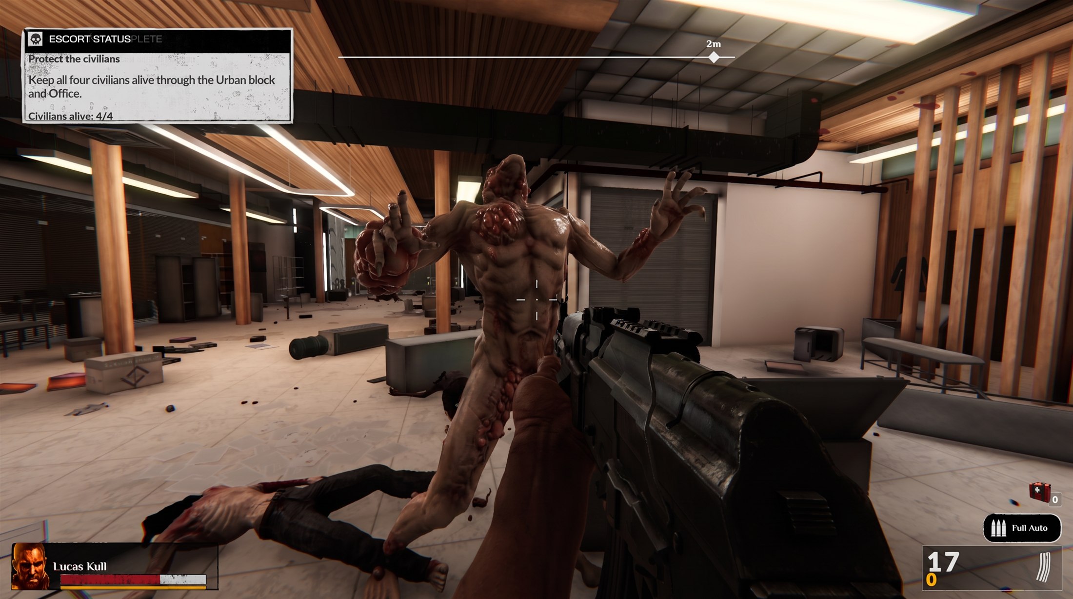Road from Horno battle with an elite mutant inside the civic building